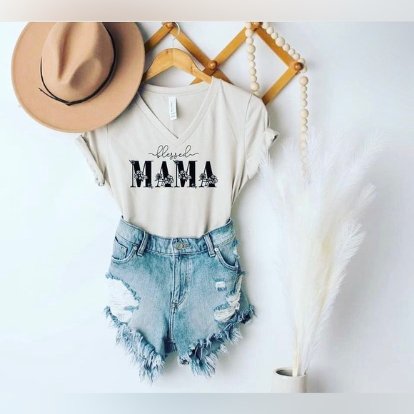 Bella Canvas Tops - Blessed MAMA t-shirt